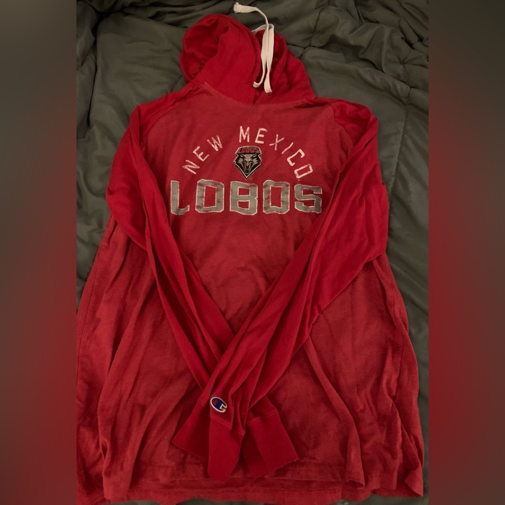 Champion New Mexico Lobos Red T-Shirt Hoodie XL Soft Lightweight